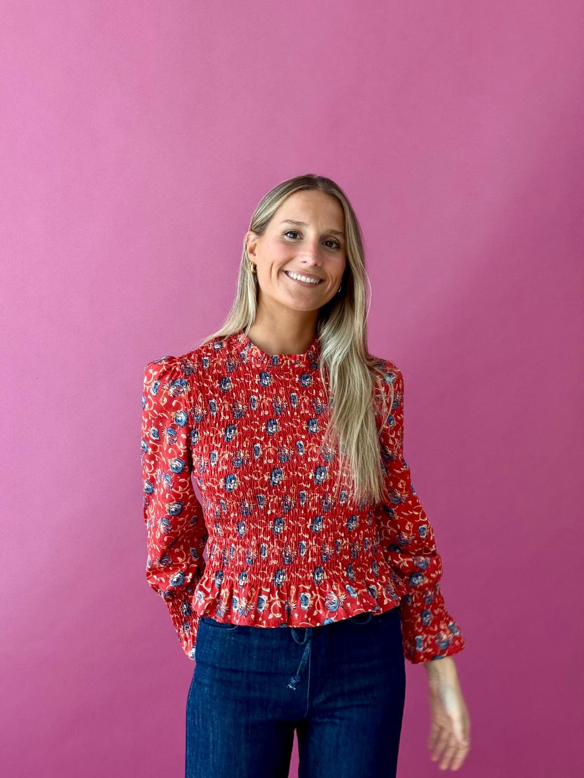Chia Lily Red Blouse