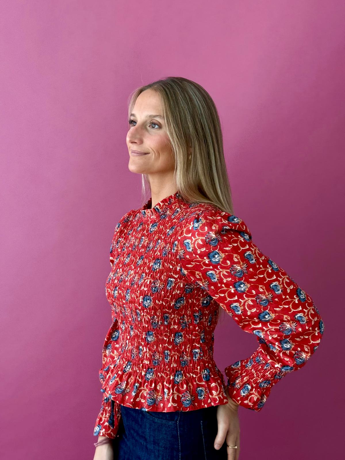 Chia Lily Red Blouse