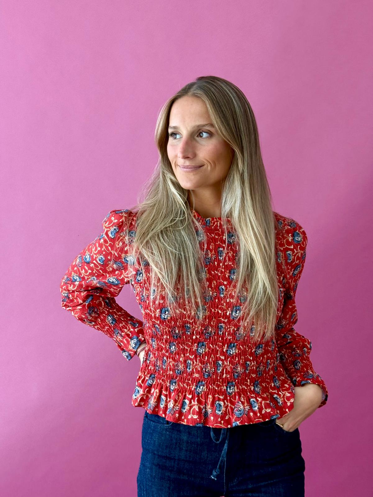 Chia Lily Red Blouse