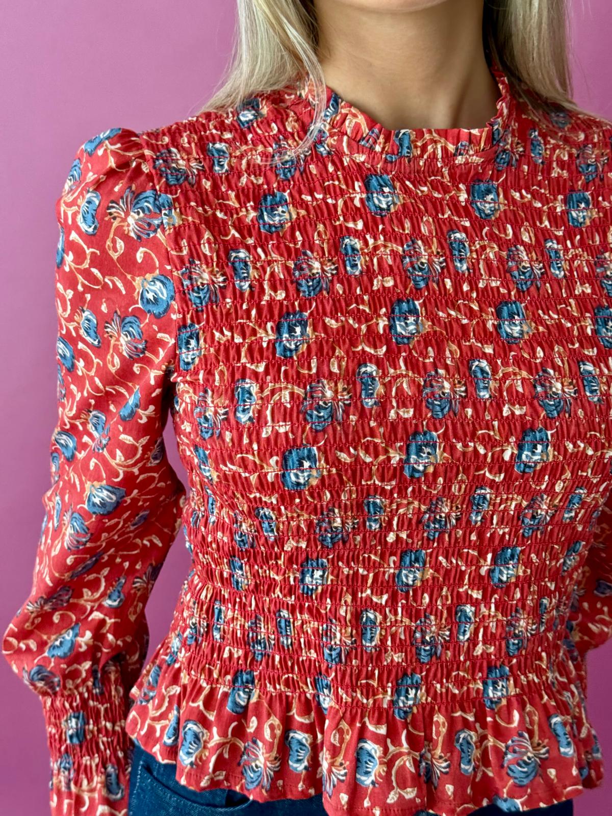 Chia Lily Red Blouse