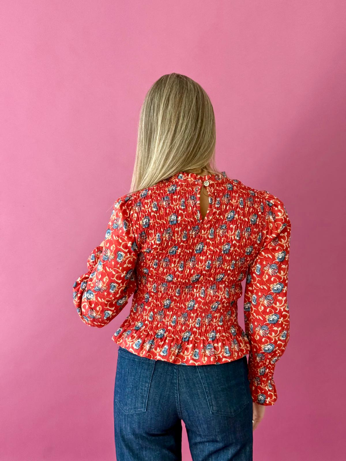 Chia Lily Red Blouse