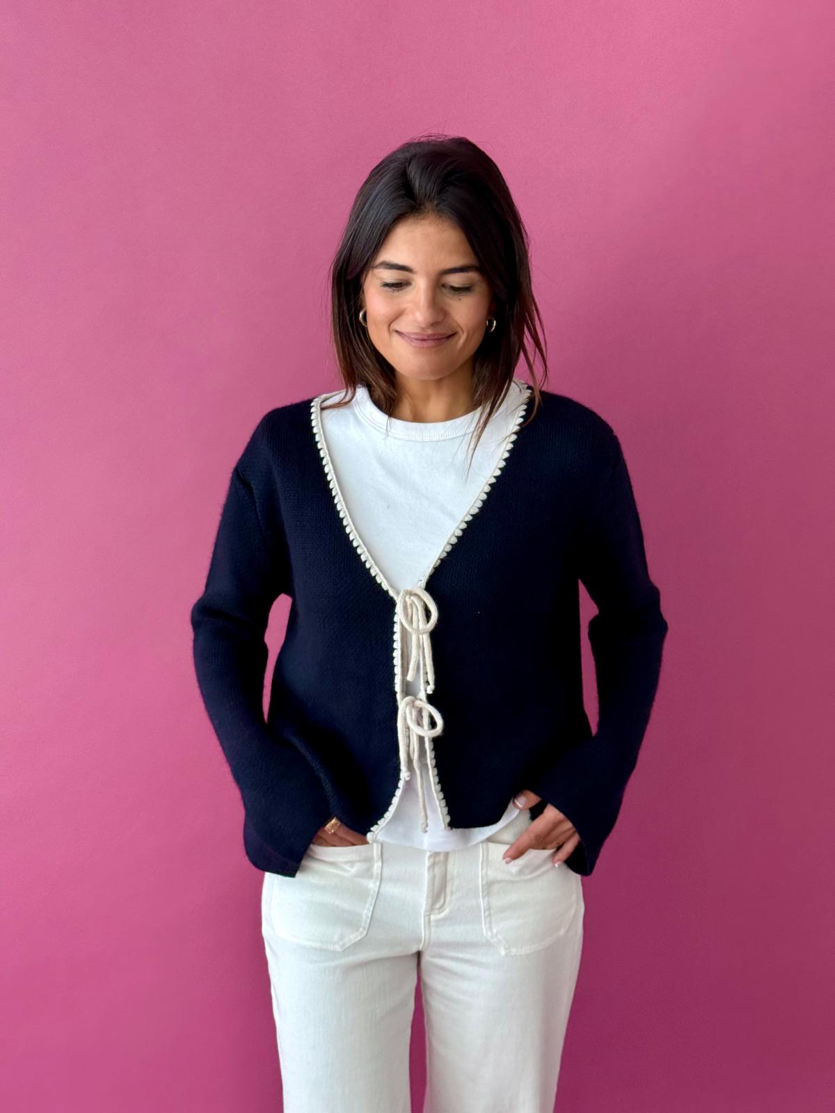Navy Knit Cardigan