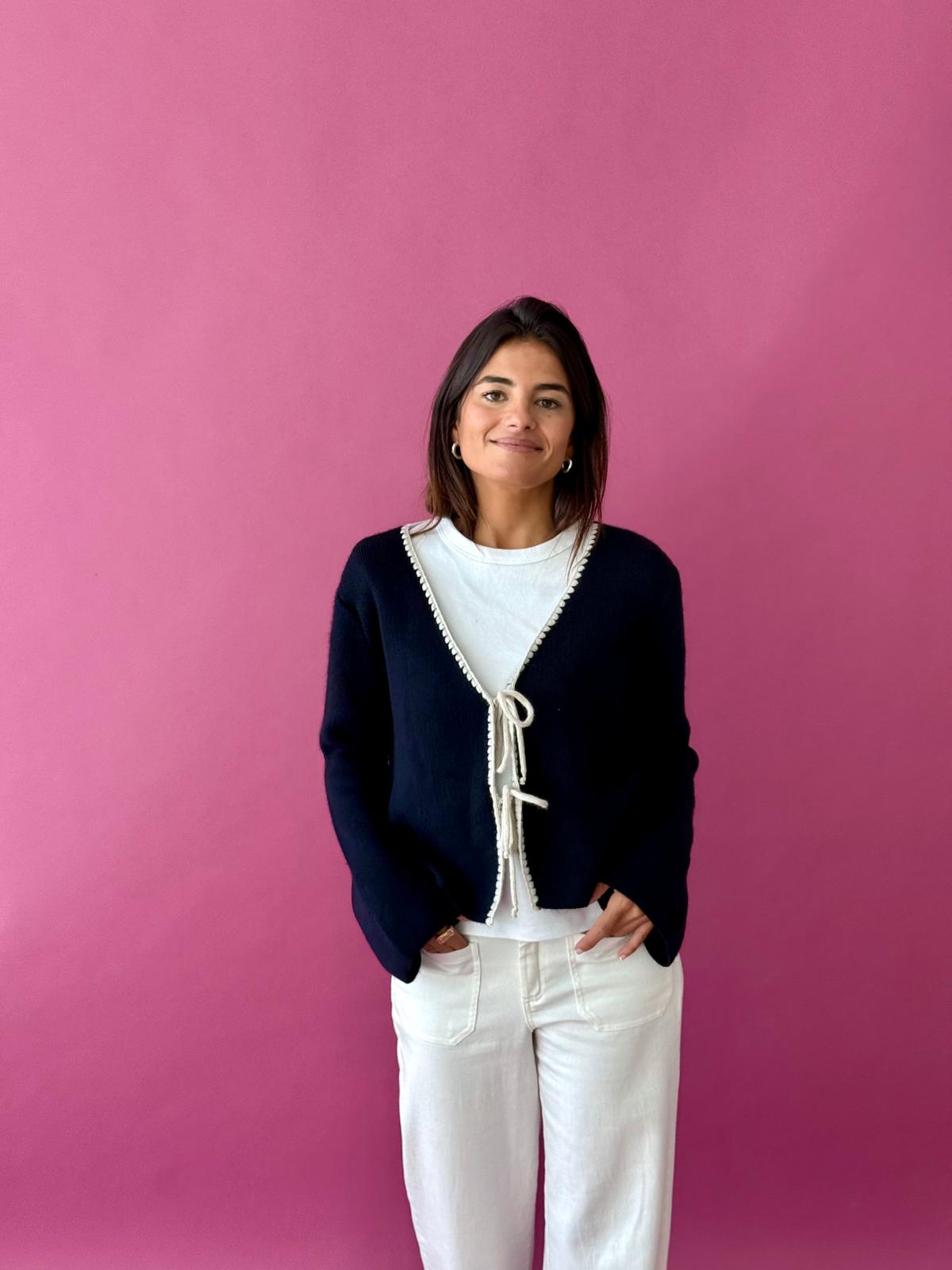 Navy Knit Cardigan