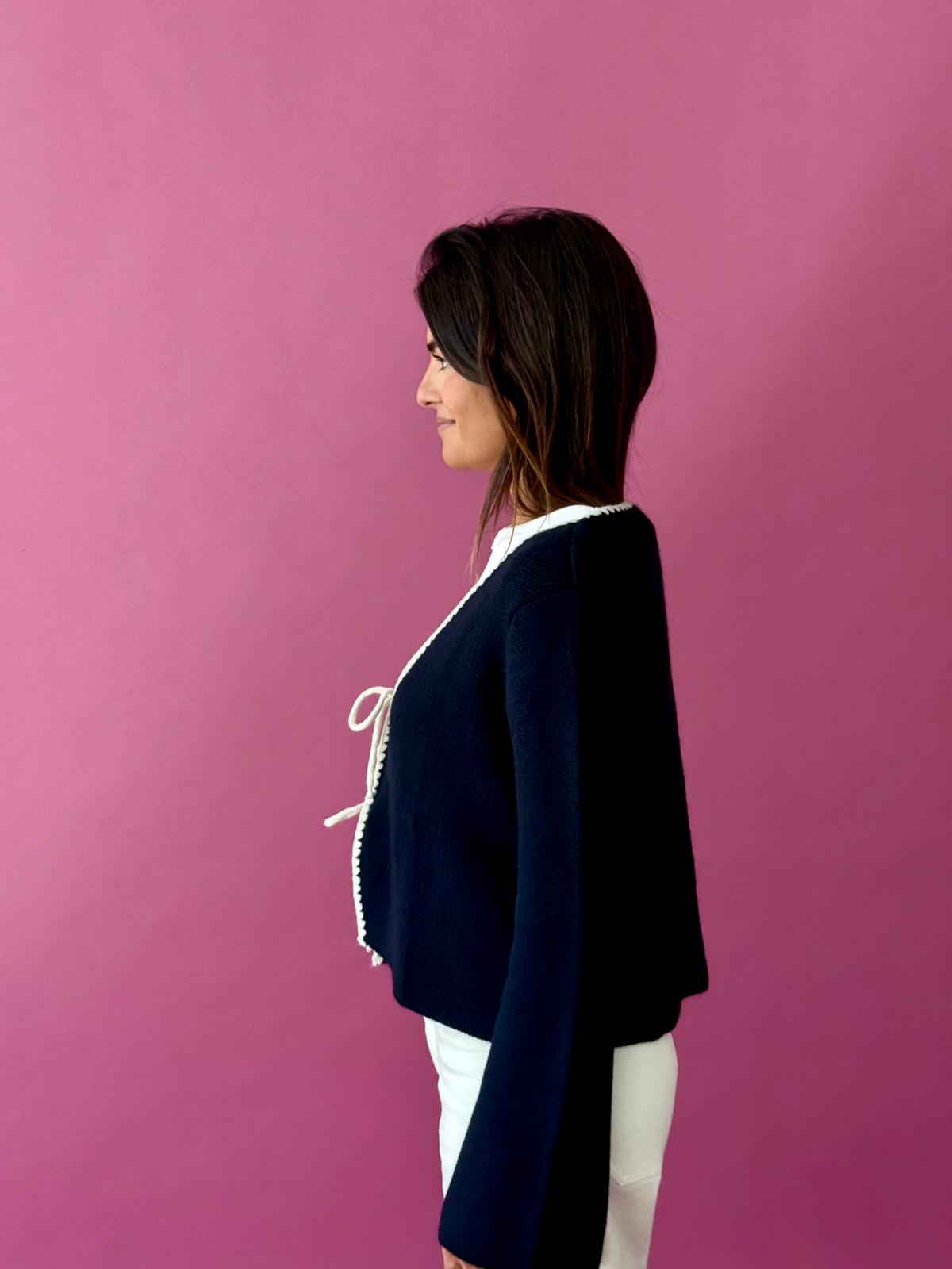 Navy Knit Cardigan