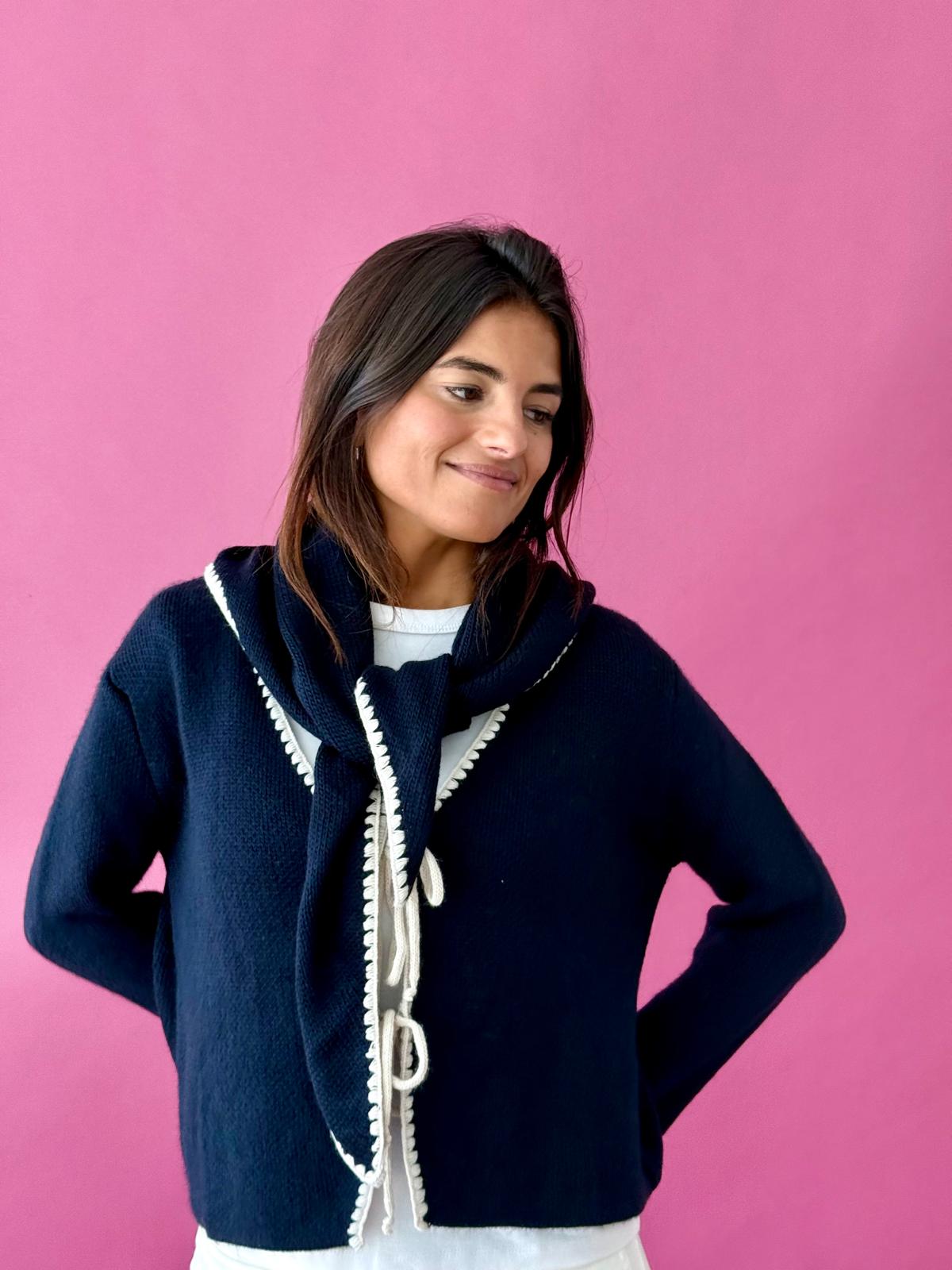 Navy Knit Cardigan