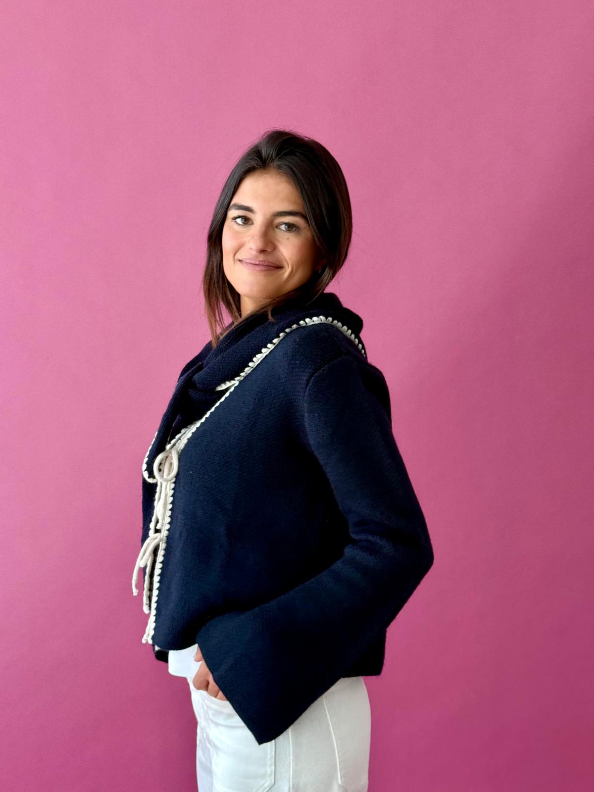 Navy Knit Cardigan
