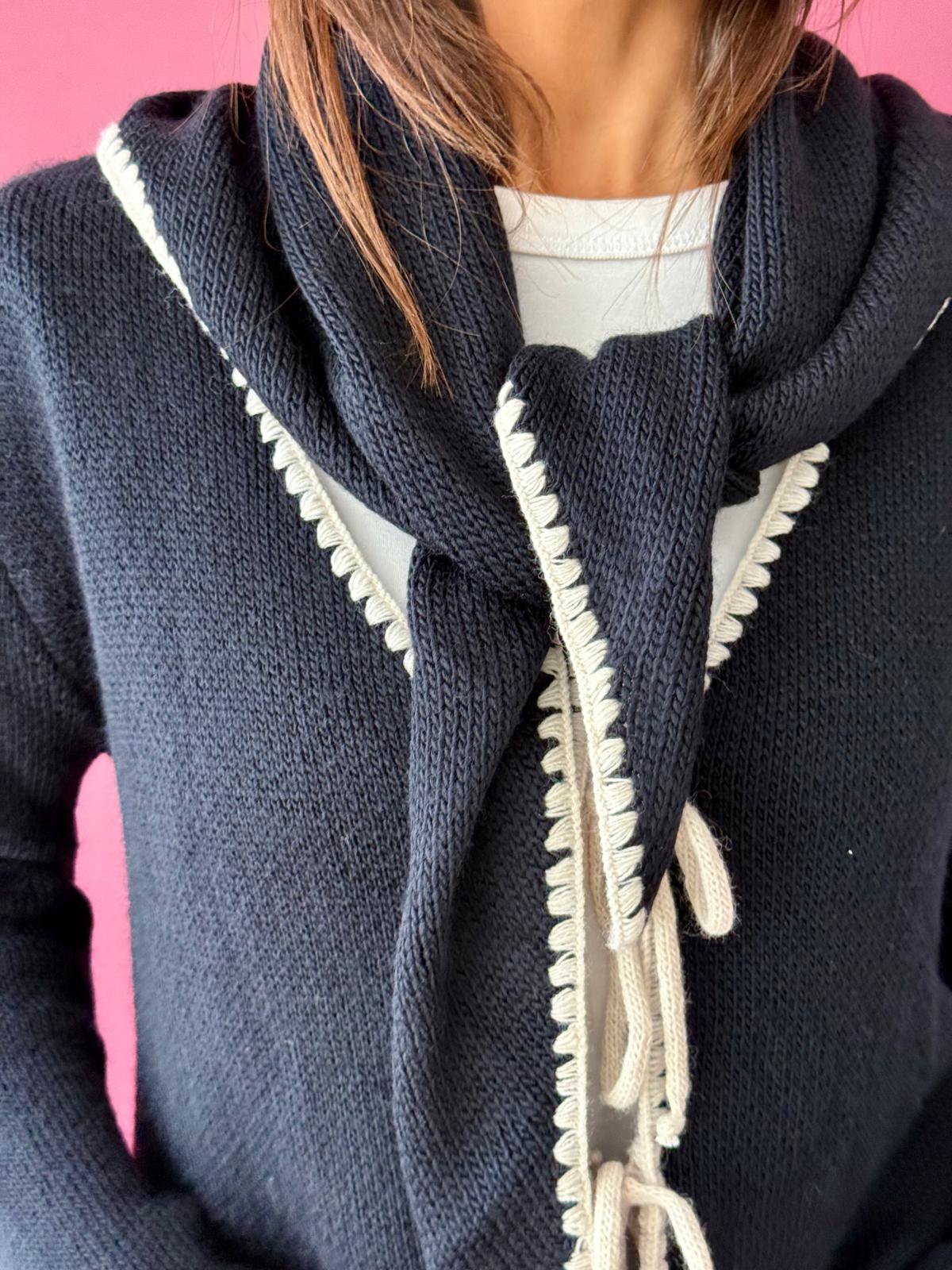 Navy Knit Cardigan