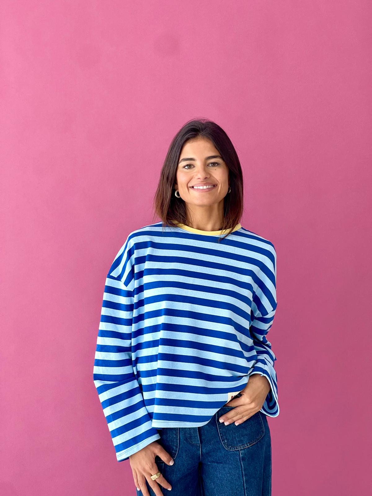 Núria Blue and Yellow T-shirt