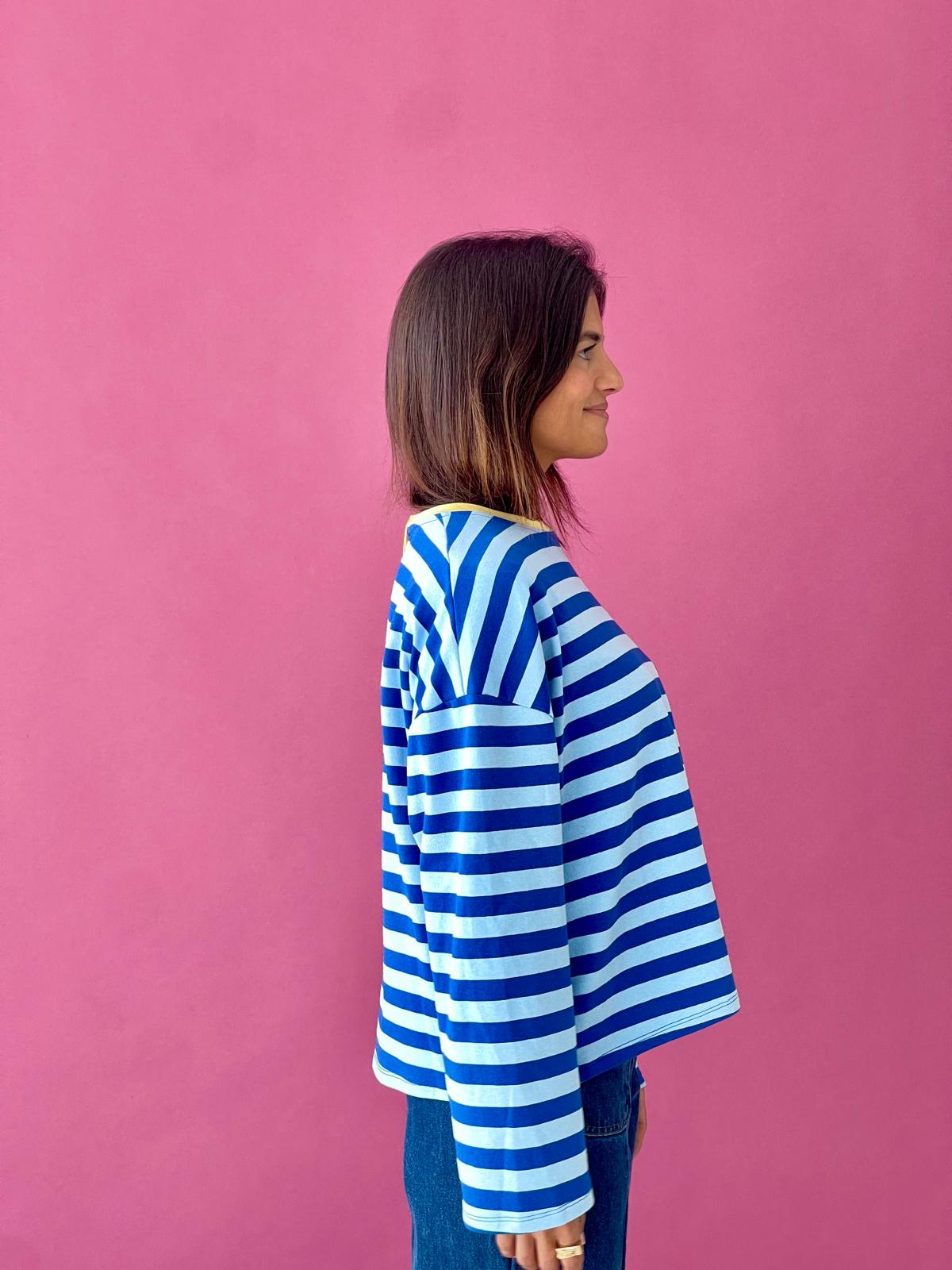 Núria Blue and Yellow T-shirt