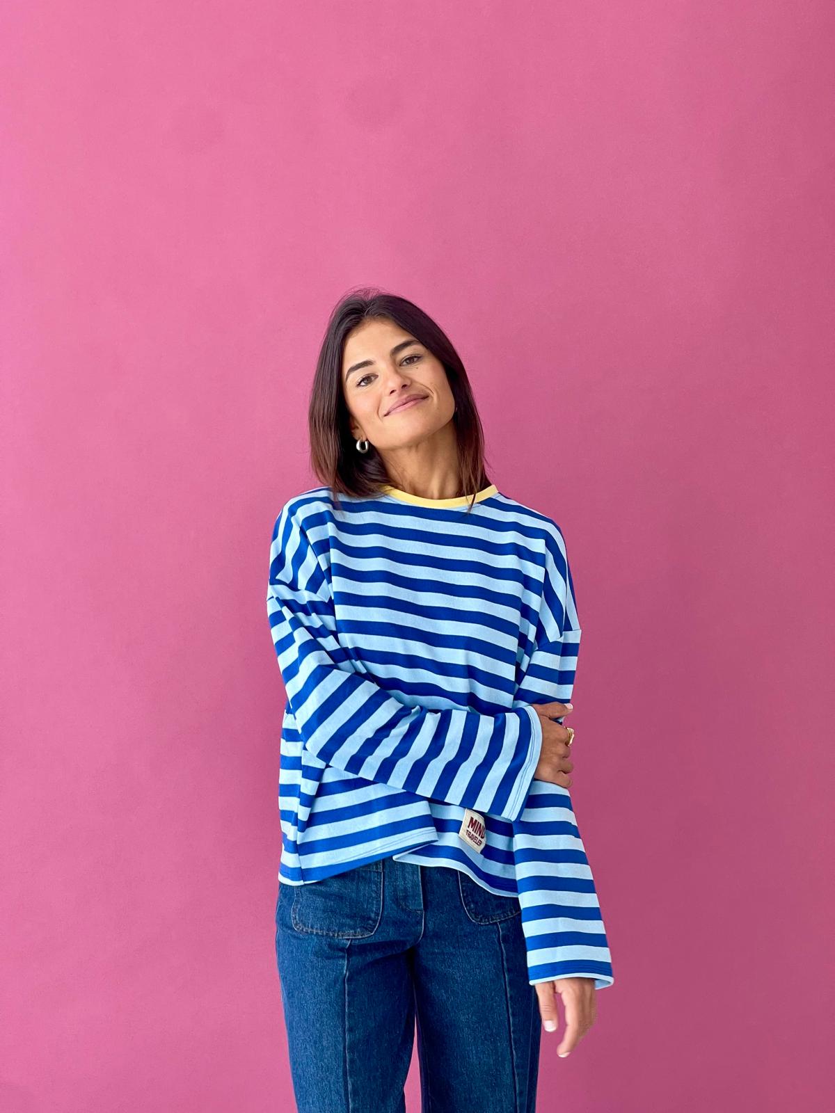 Núria Blue and Yellow T-shirt