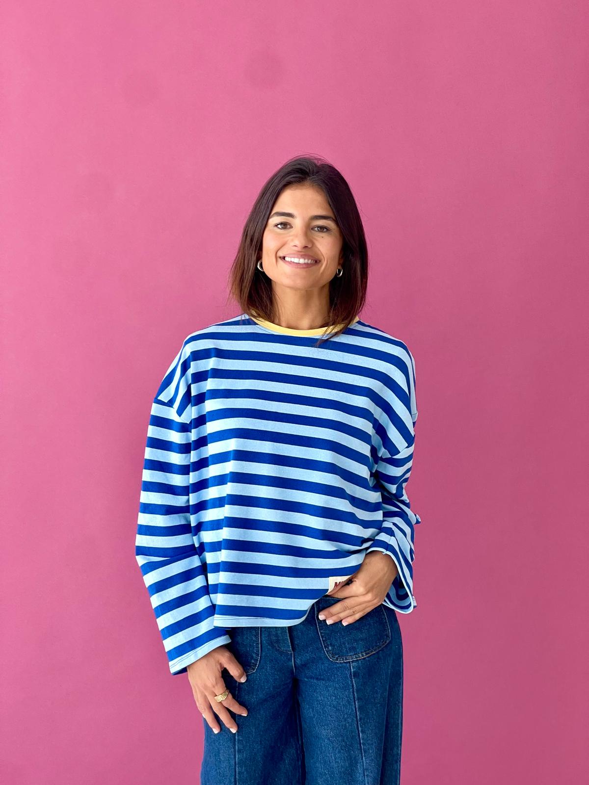 Núria Blue and Yellow T-shirt
