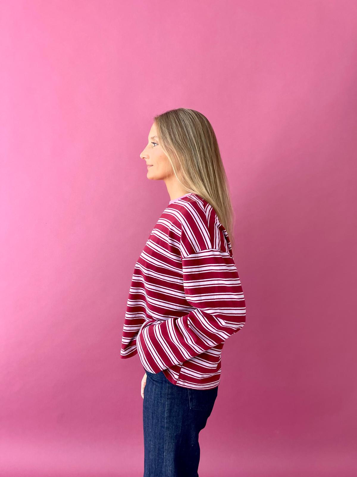 Nunu Long Sleeve Burgundy T-shirt