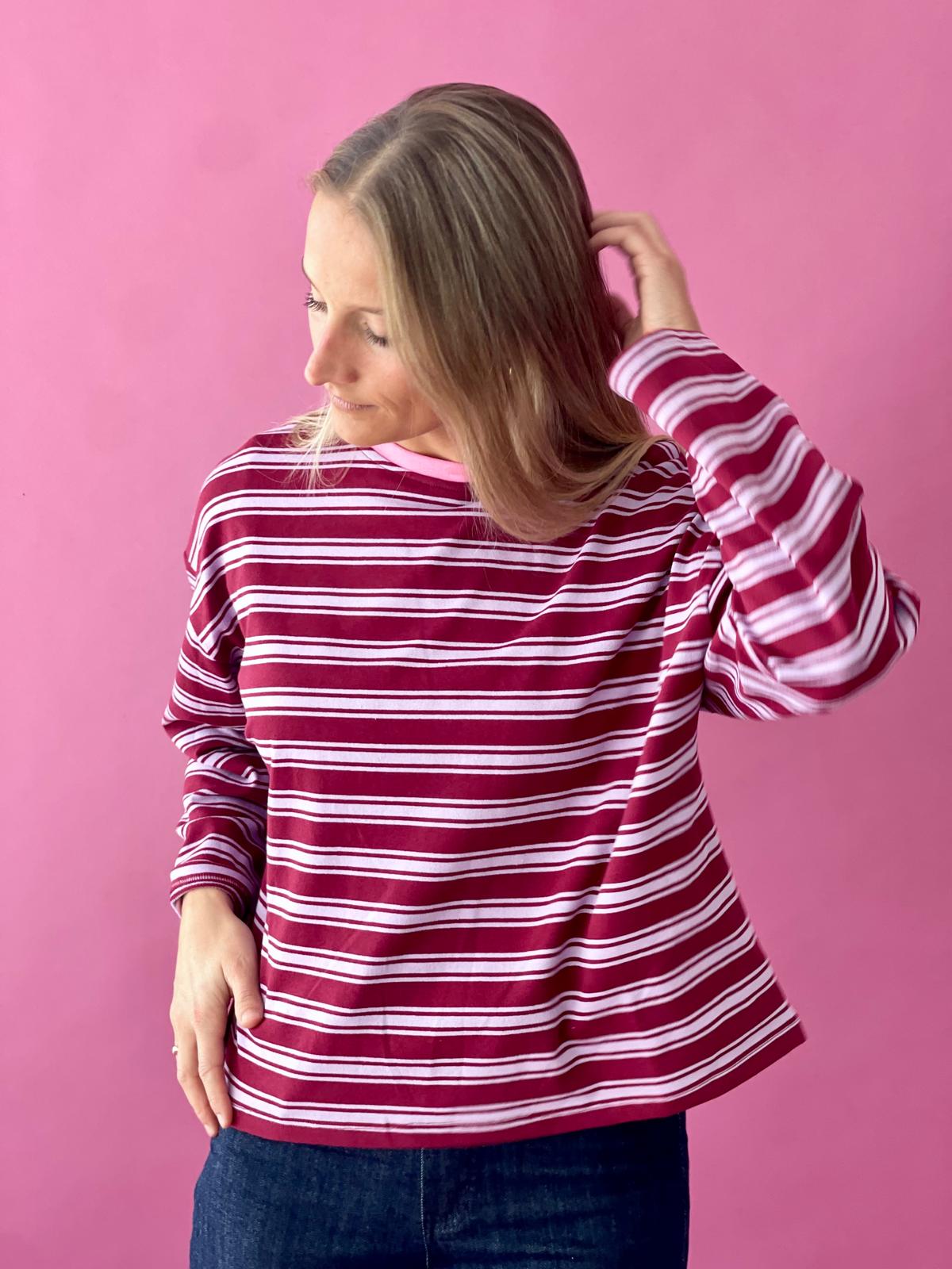 Nunu Long Sleeve Burgundy T-shirt