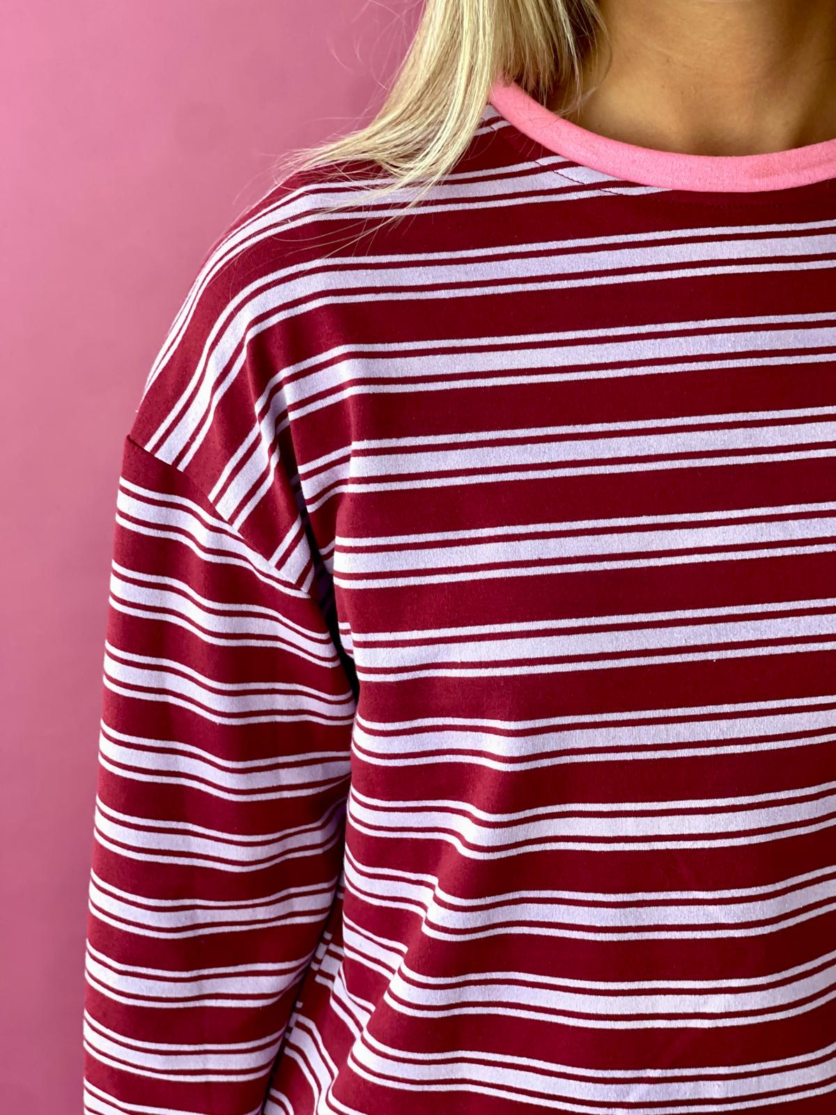 Nunu Long Sleeve Burgundy T-shirt