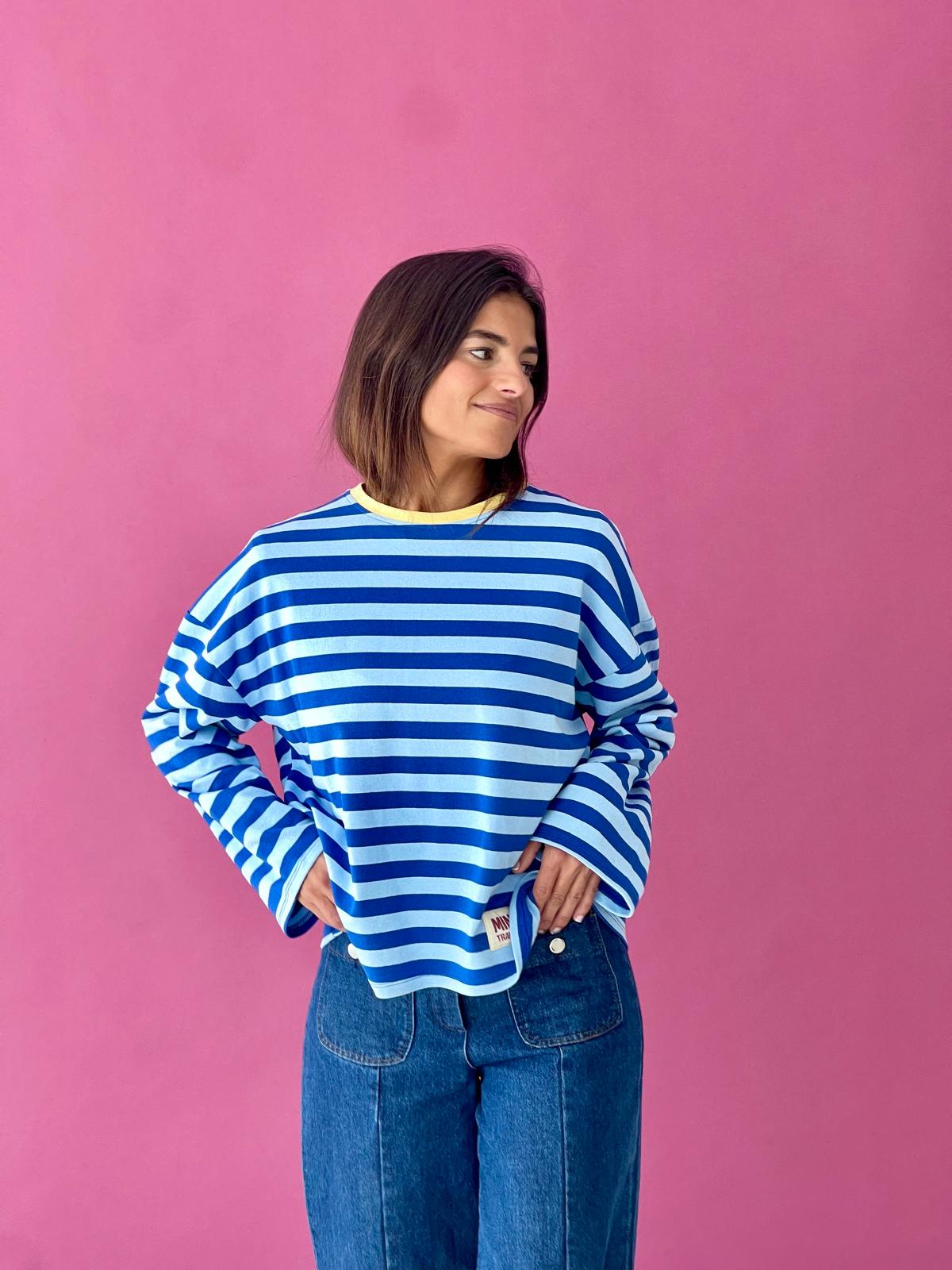 Núria Blue and Yellow T-shirt