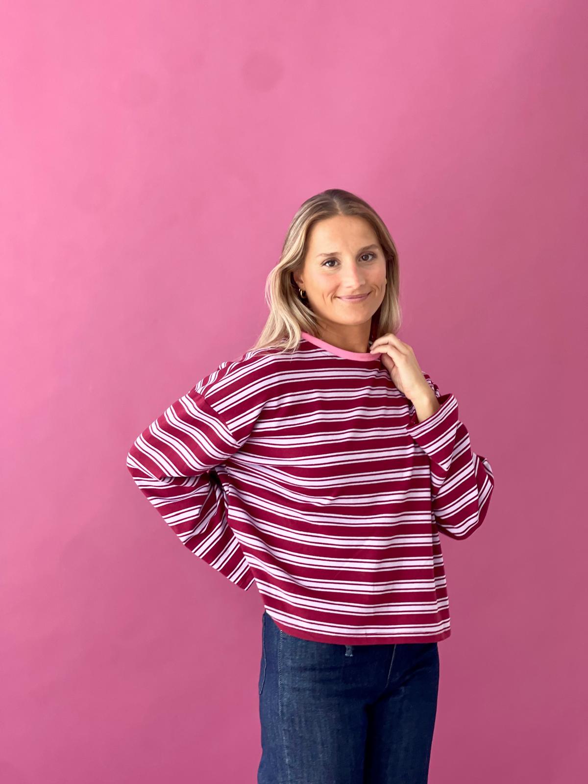 Nunu Long Sleeve Burgundy T-shirt