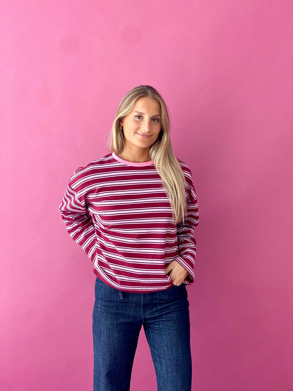 Nunu Long Sleeve Burgundy T-shirt