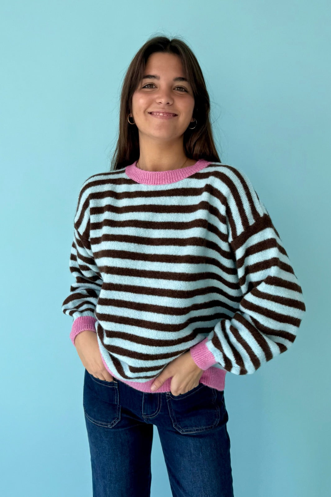 Jersey Pia Marrón y Azul