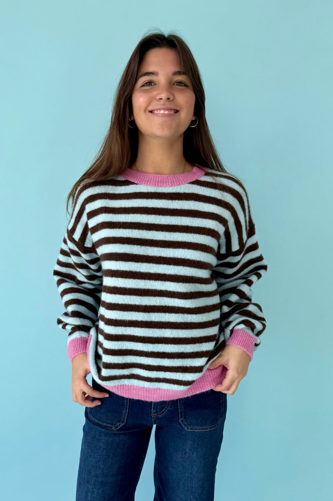 Jersey Pia Marrón y Azul