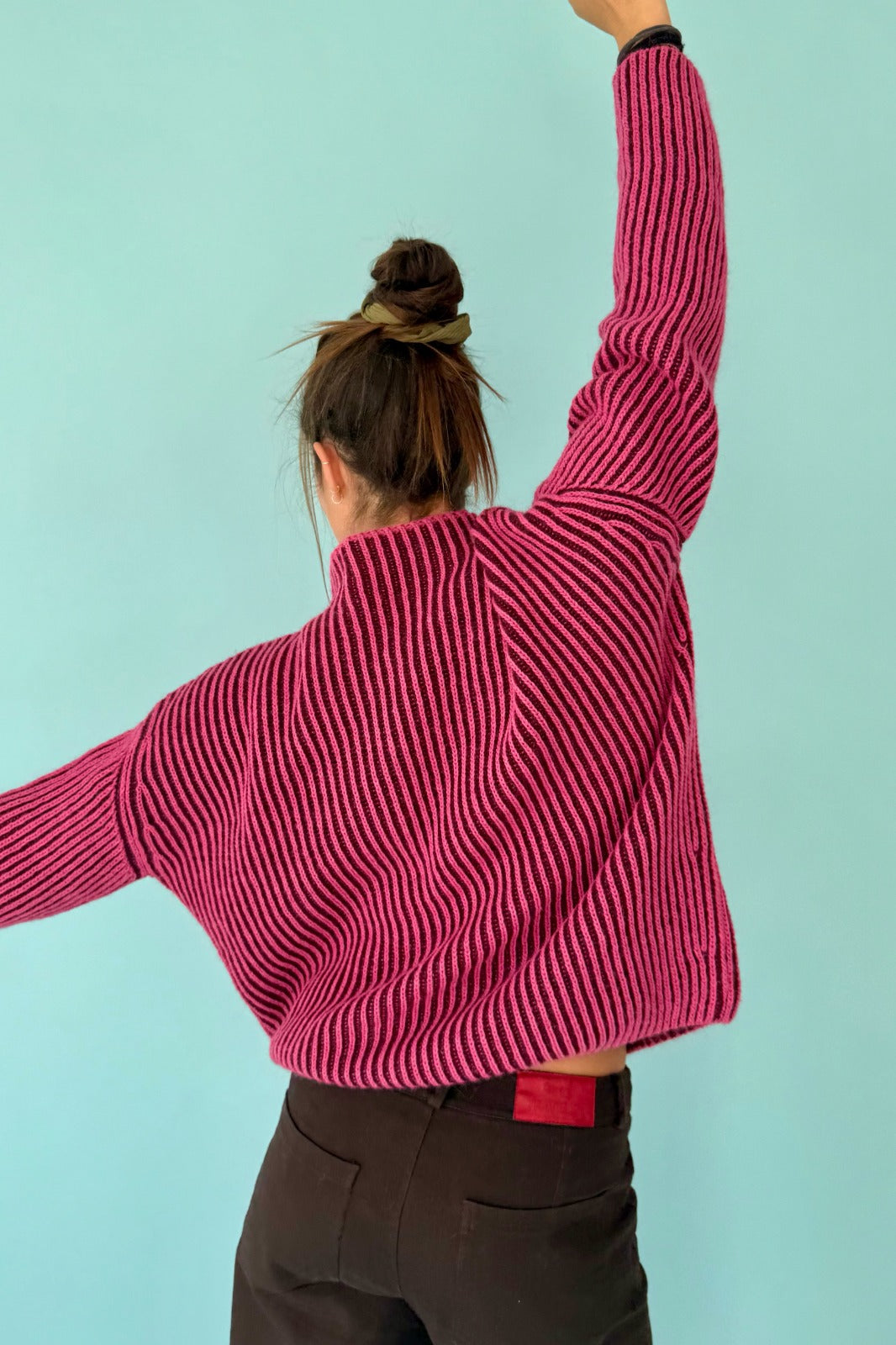 Jersey Rita Fucsia y Burgundy