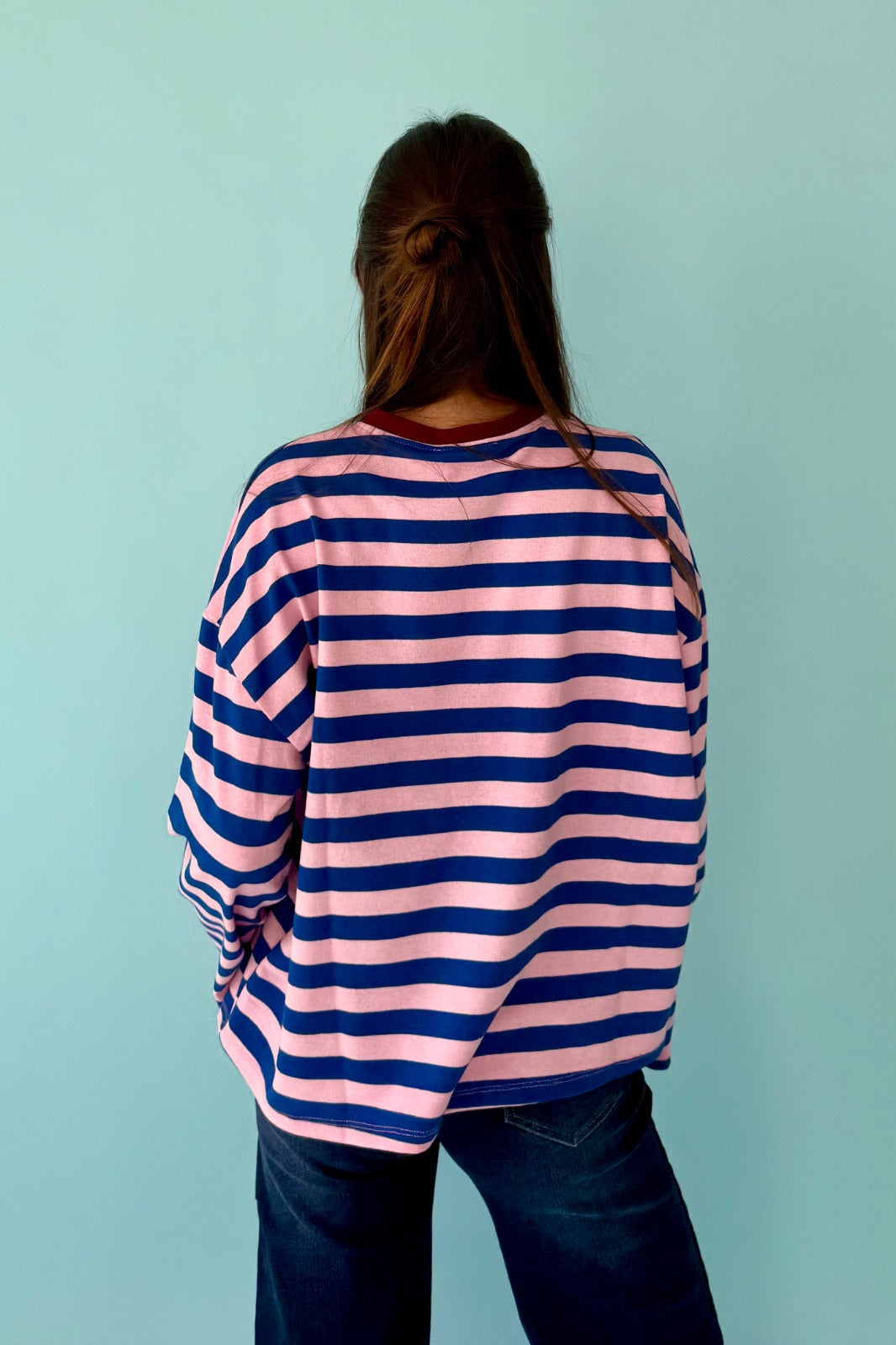 Camiseta Núria Azul y Rosa