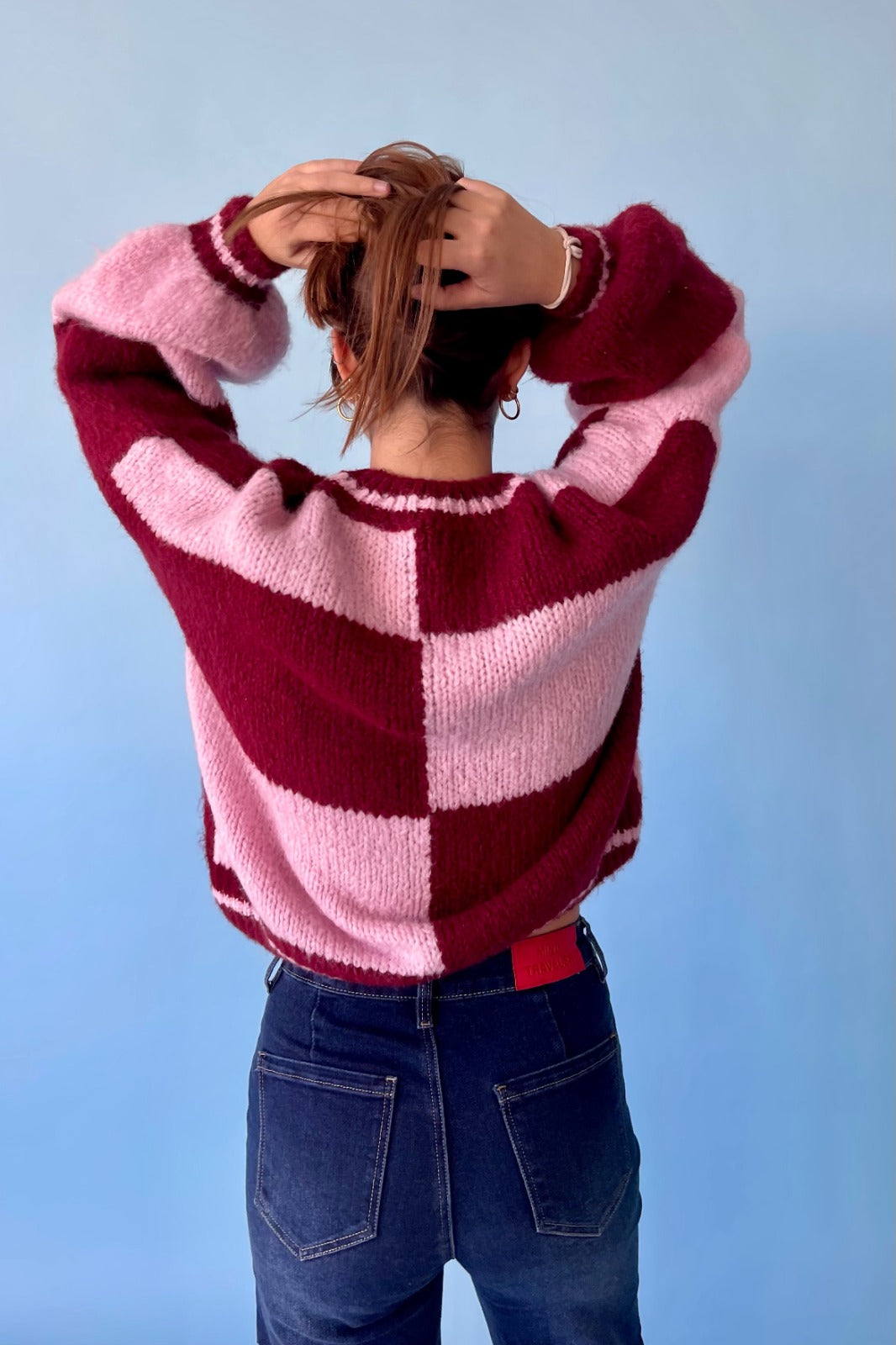 Jersey Sara Rosa y Burgundy