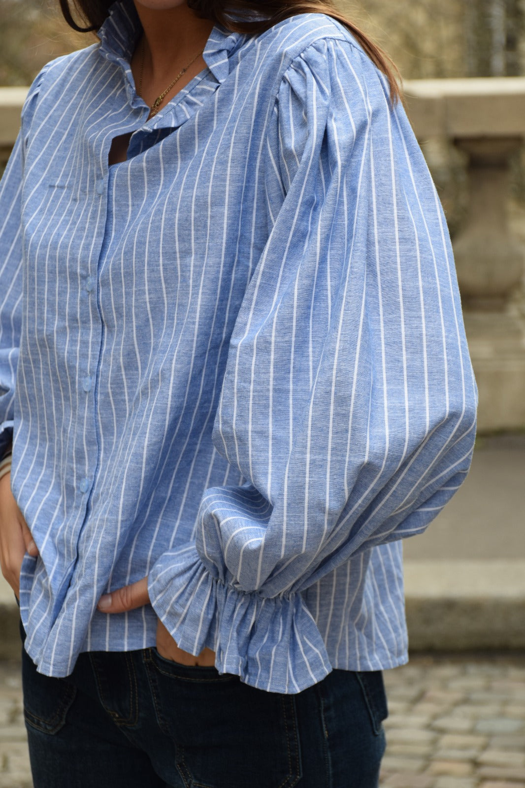 Blusa Bella Rayas Azul