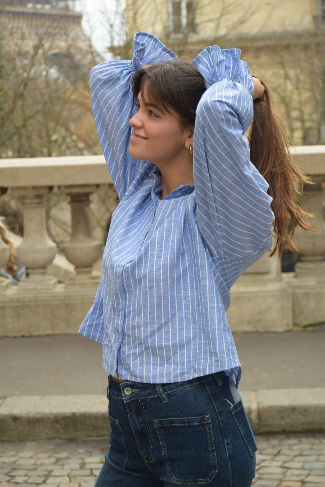 Blusa Bella Rayas Azul