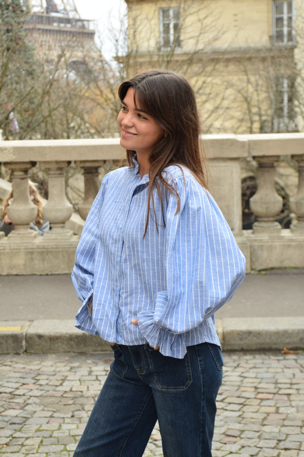 Blusa Bella Rayas Azul