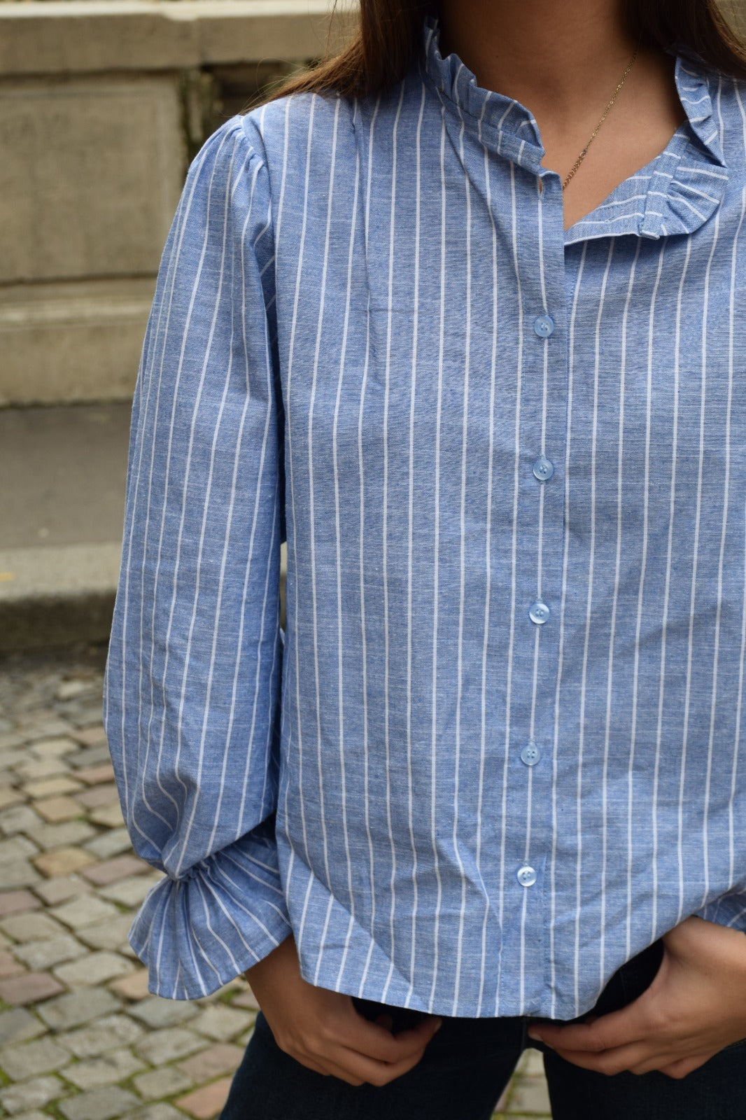 Blusa Bella Rayas Azul