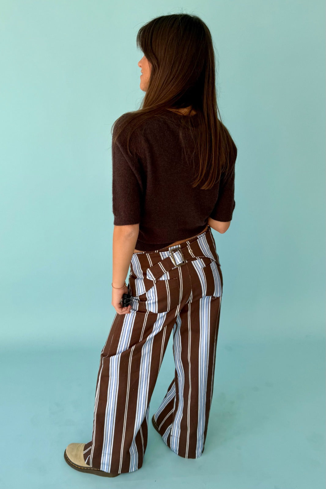 Jeans Tere Azul y Marrón