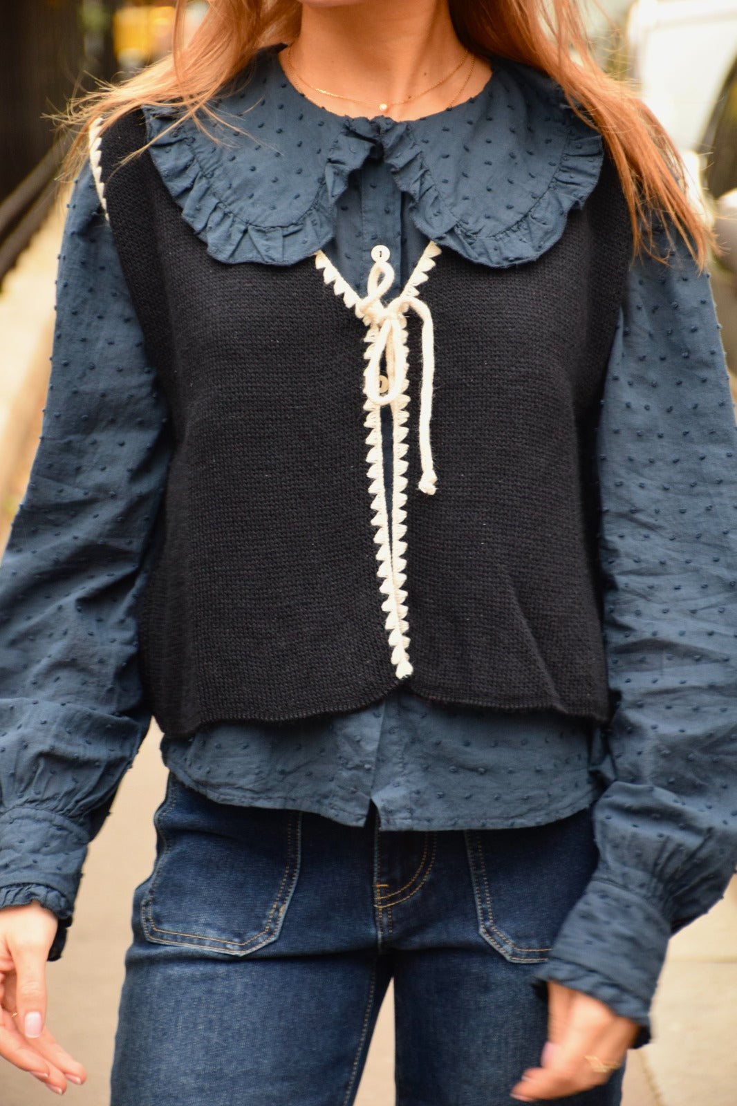 Chaleco Punto Marino