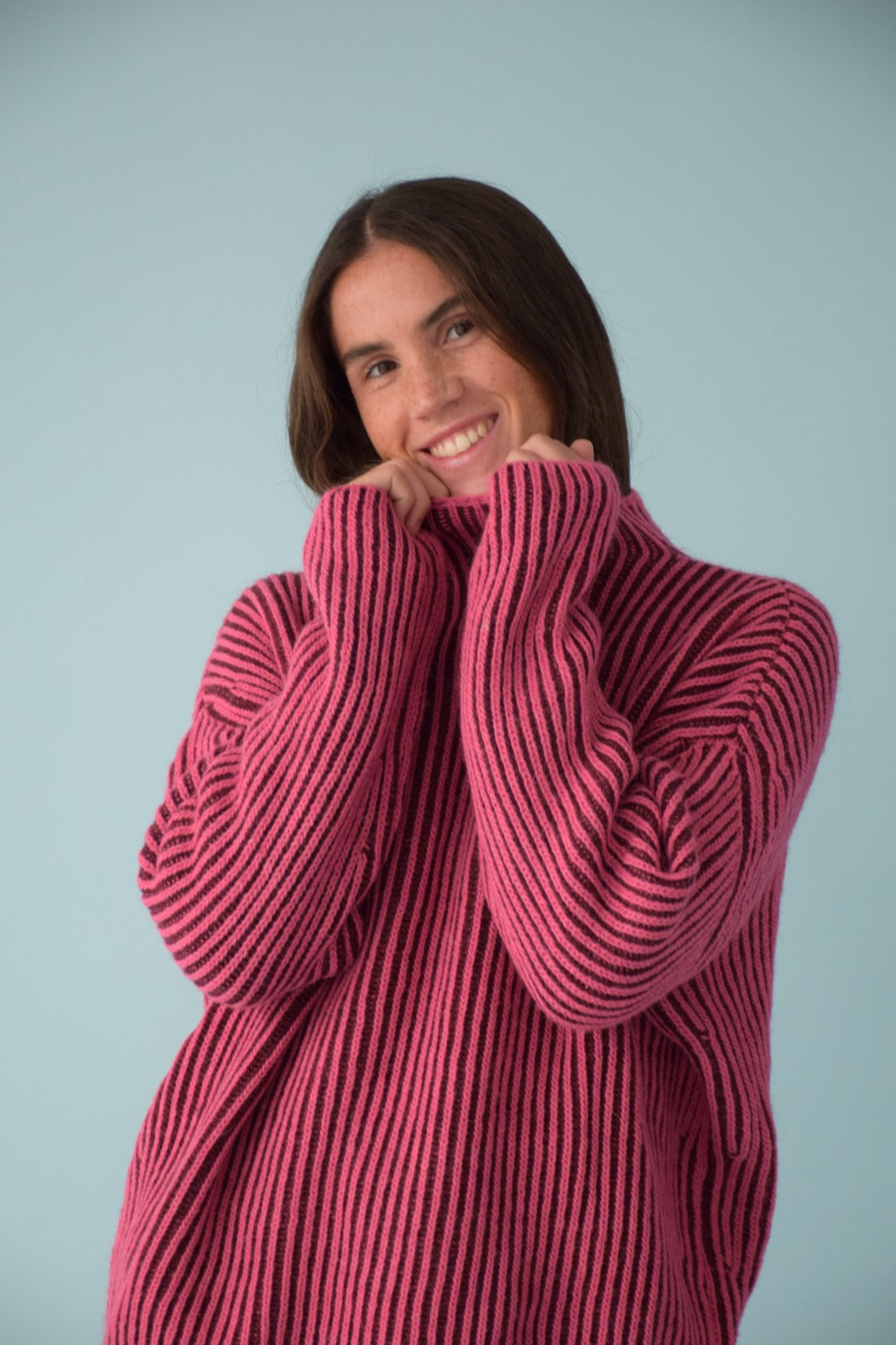 Jersey Rita Fucsia y Burgundy