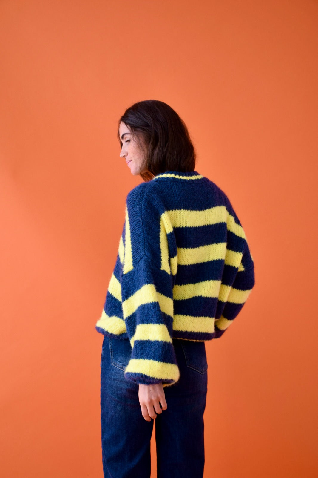 Aura Yellow and Navy Jersey