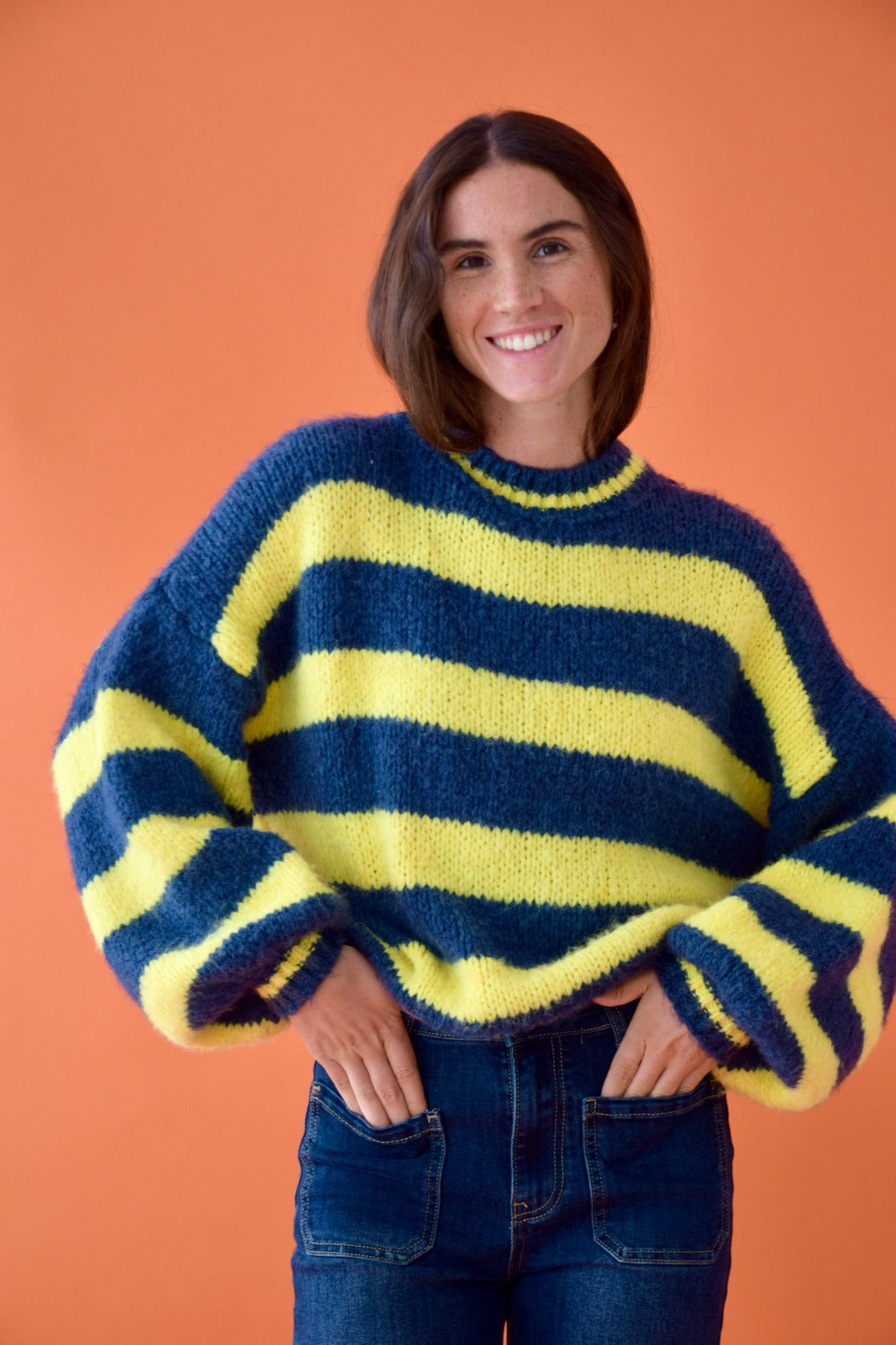 Aura Yellow and Navy Jersey