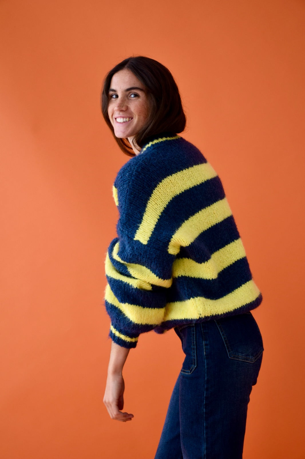 Aura Yellow and Navy Jersey