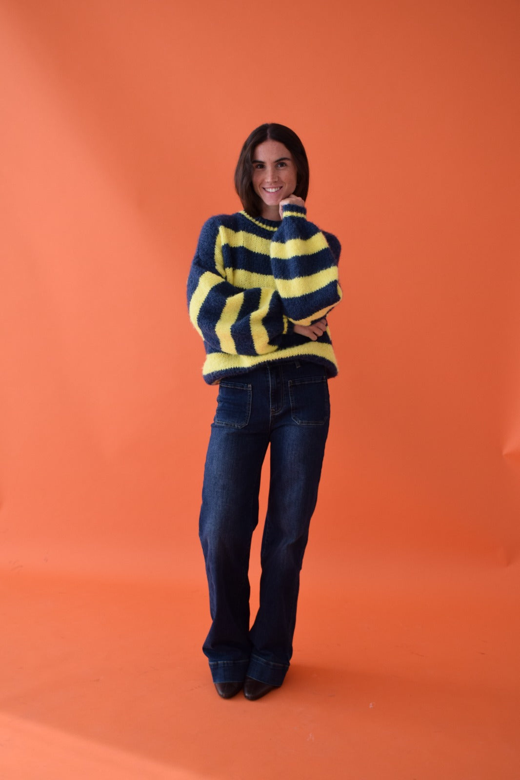 Aura Yellow and Navy Jersey