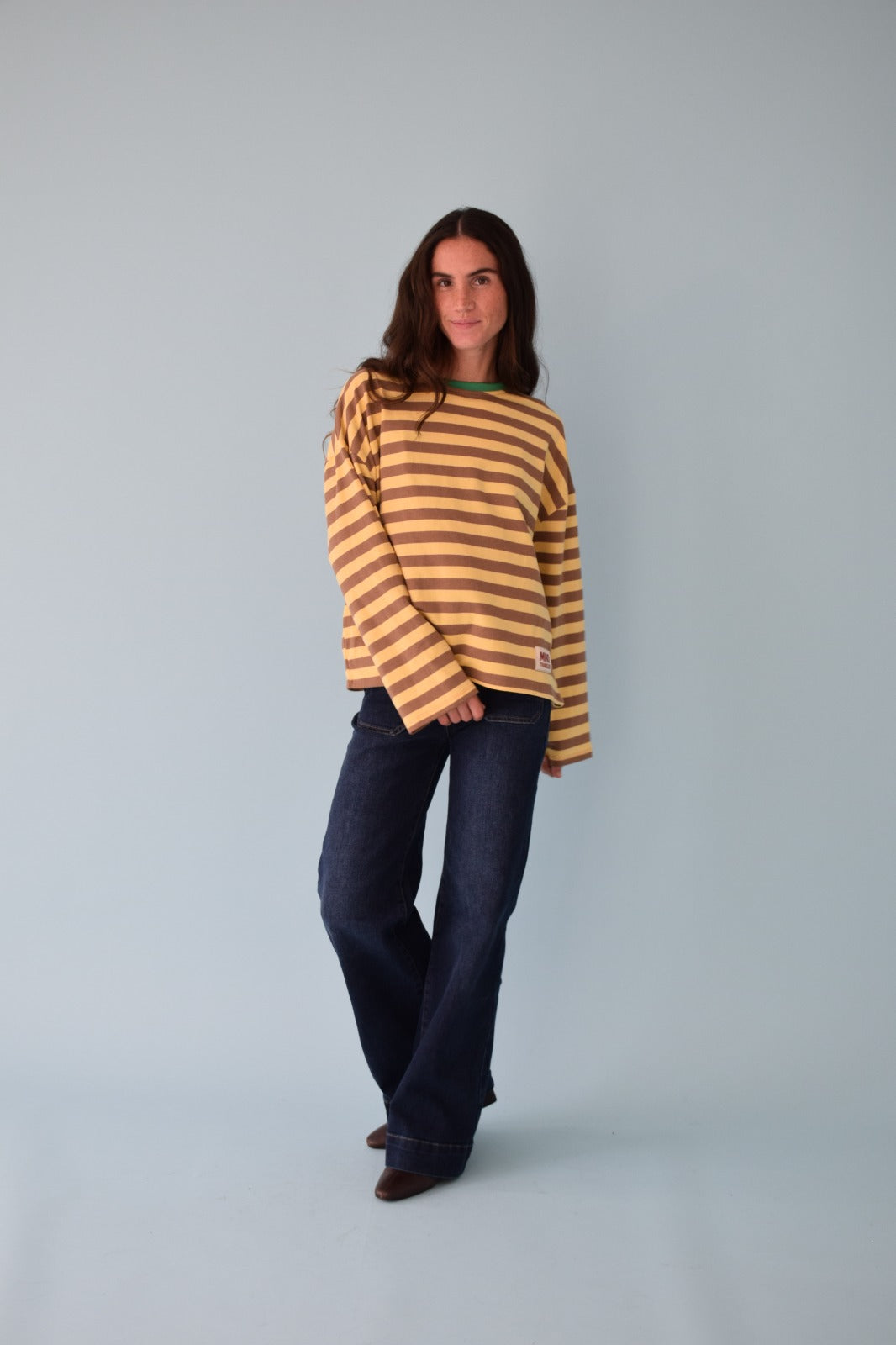 Núria Yellow and Brown T-shirt