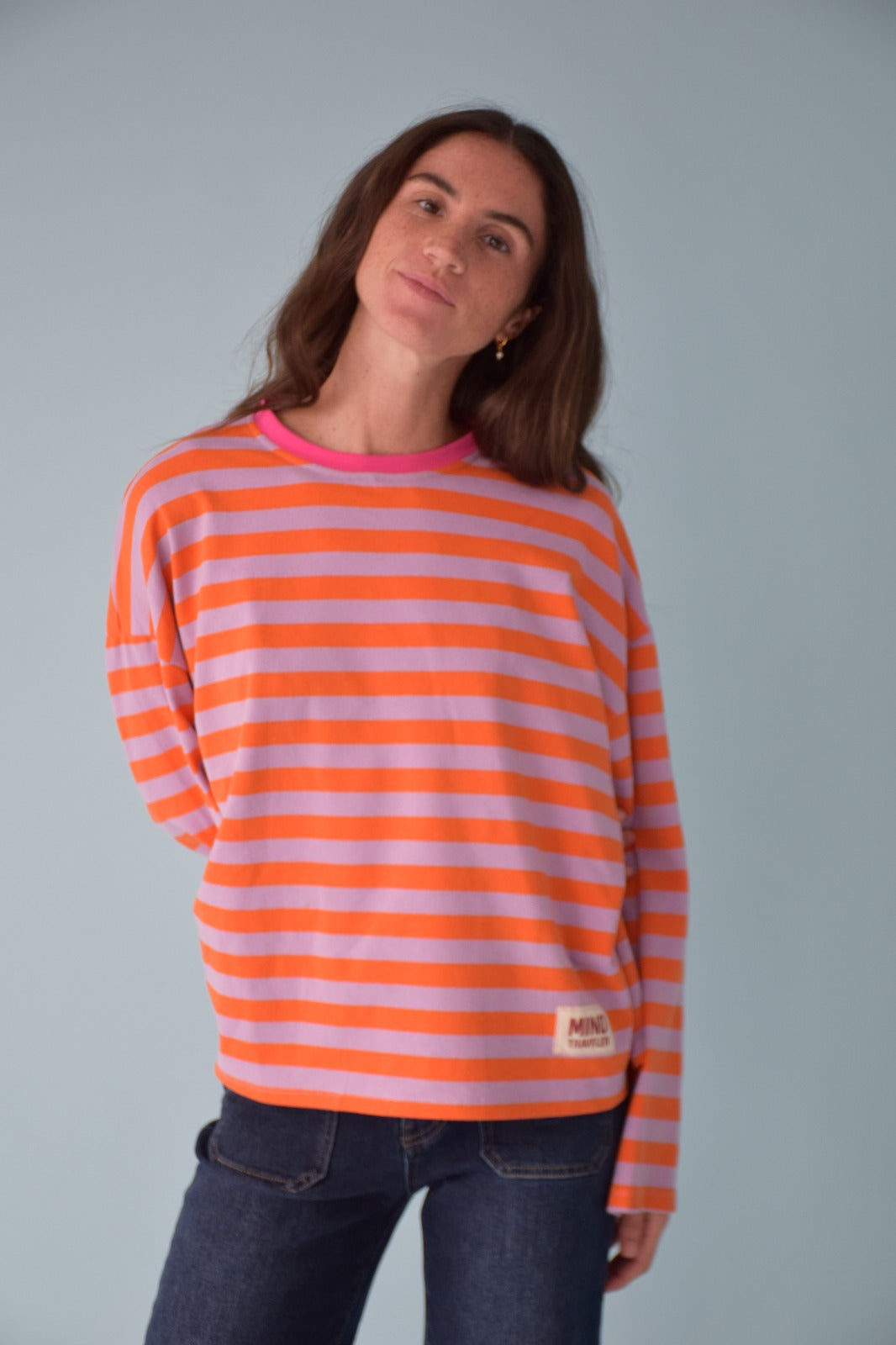 Núria Lavender and Orange T-shirt