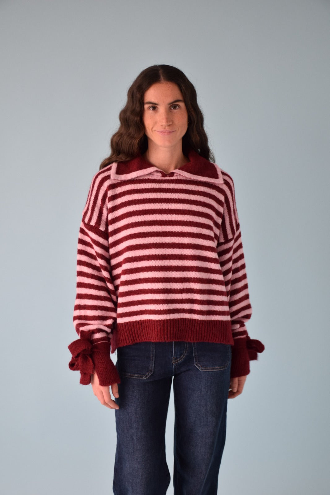 Jersey Marta Burgundy y Rosa