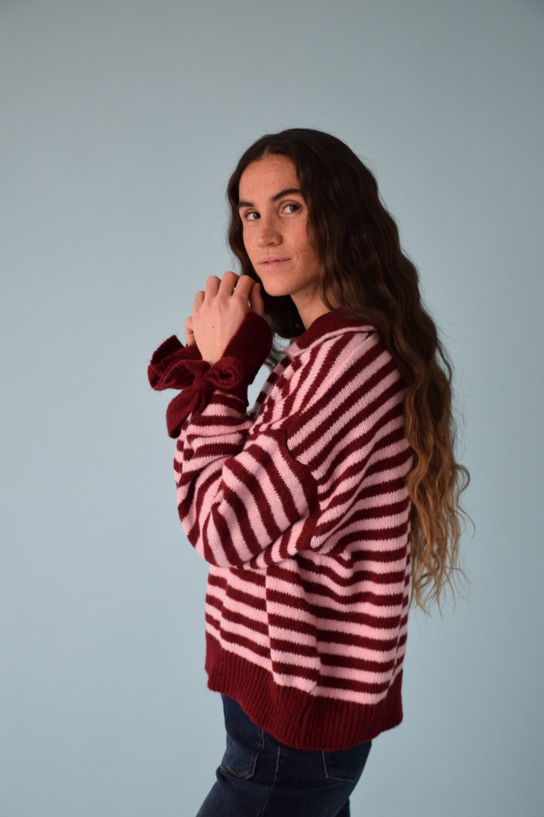 Jersey Marta Burgundy y Rosa