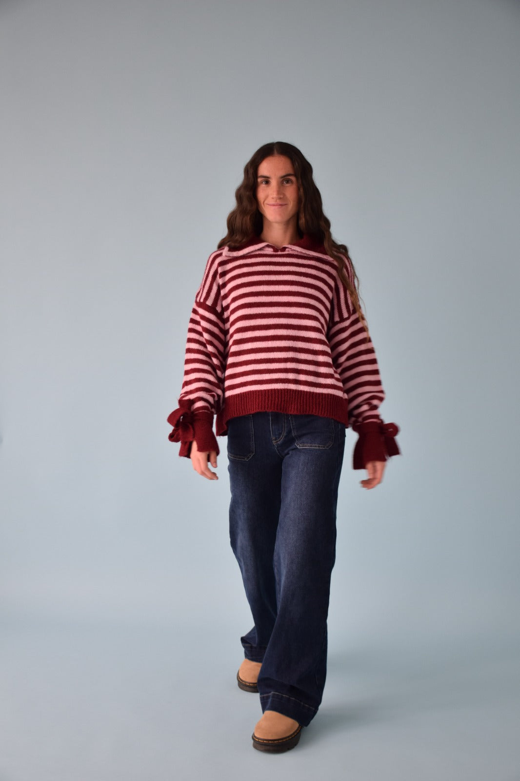 Jersey Marta Burgundy y Rosa