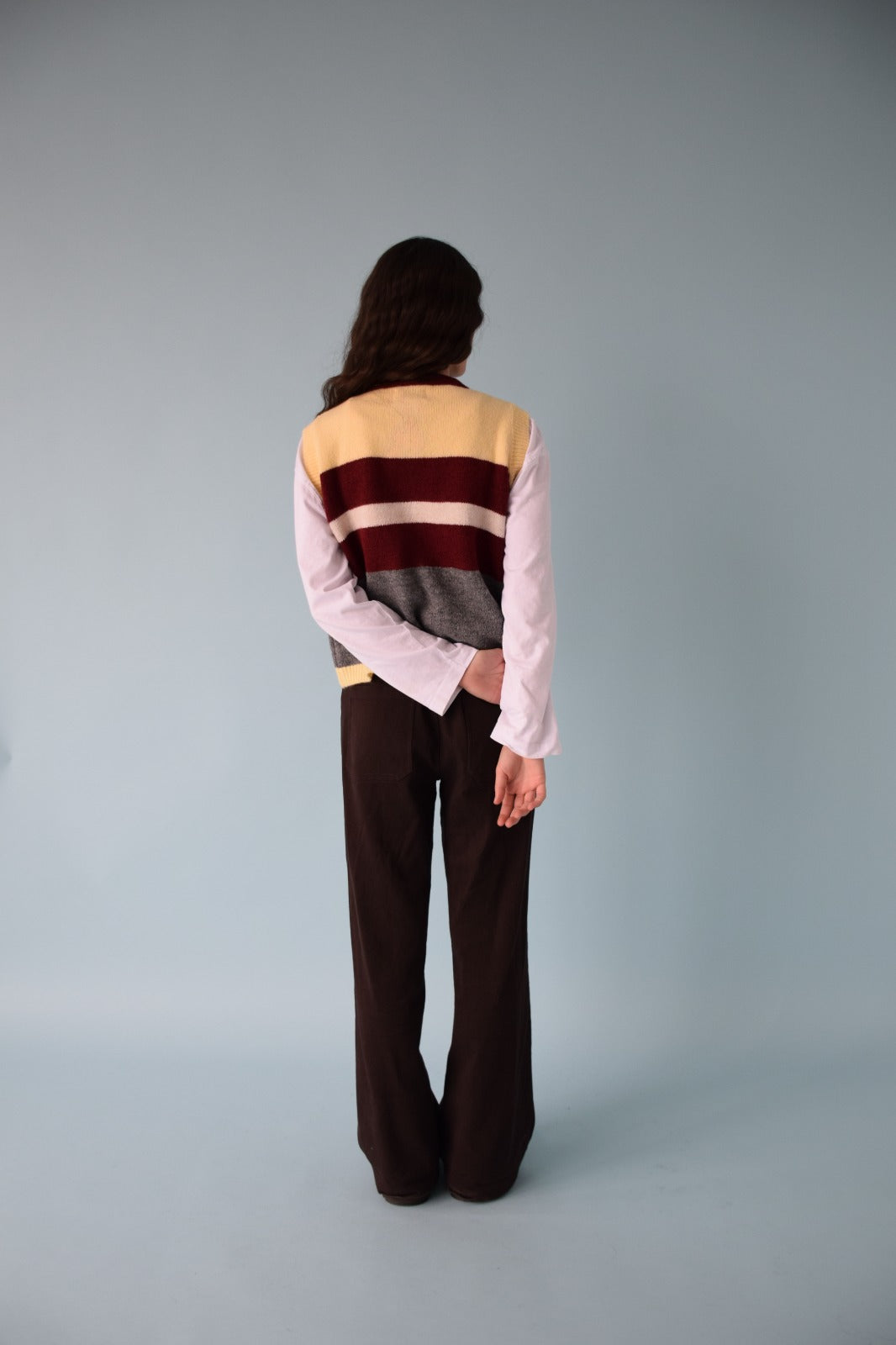 Emilia Yellow and Burgundy Vest