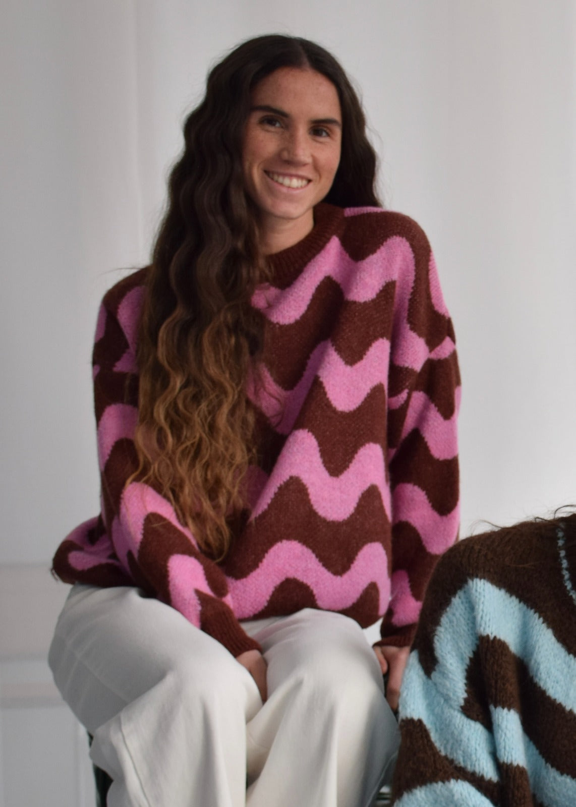 Pink and Brown Ona Sweater
