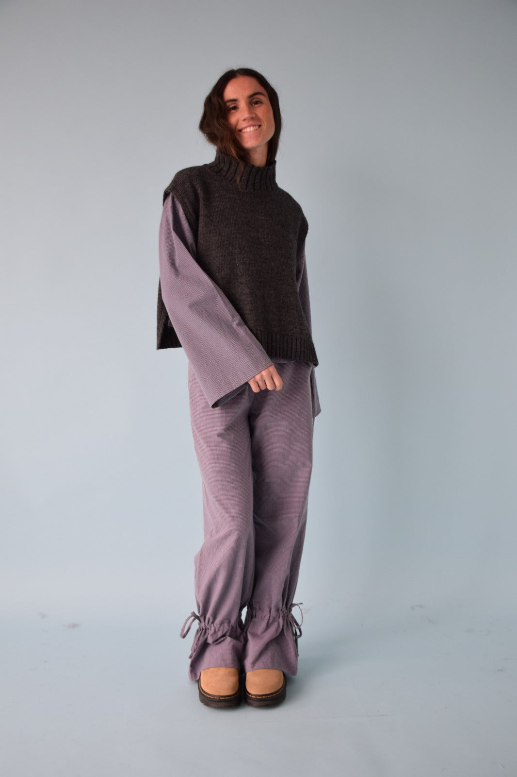 Alea Vichy Blue and Navy Blouse