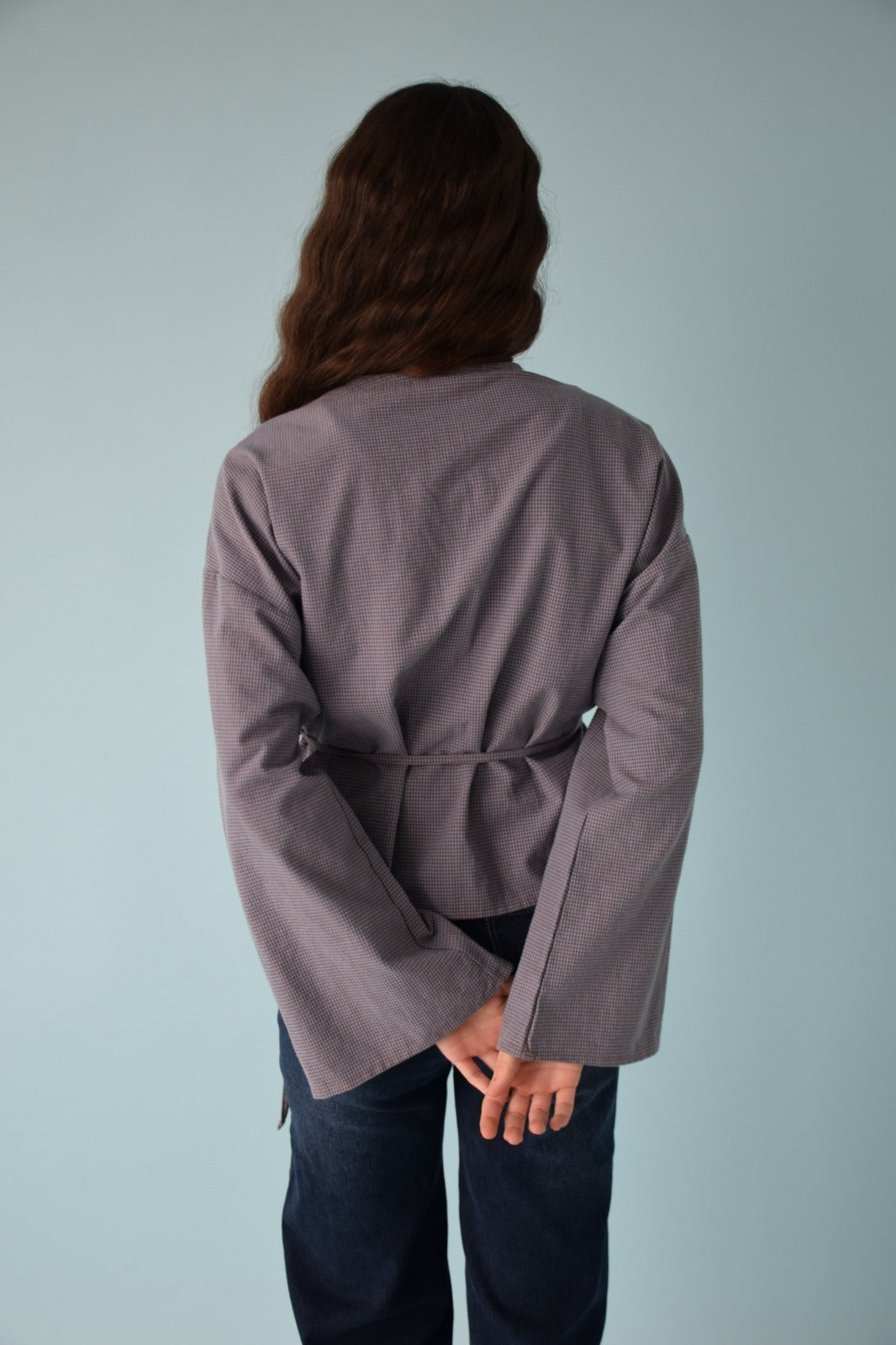 Alea Vichy Blue and Navy Blouse