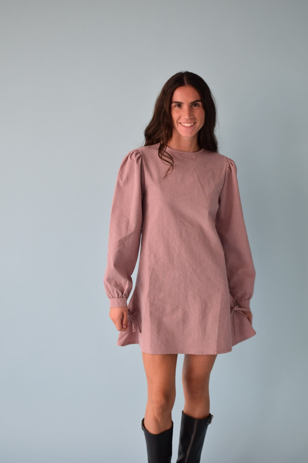 Vestido Elisa Vichy Burgundy