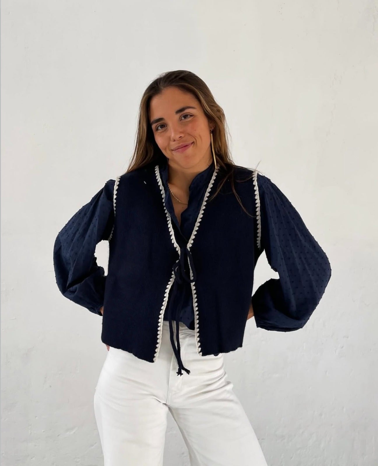 Chaleco Punto Marino