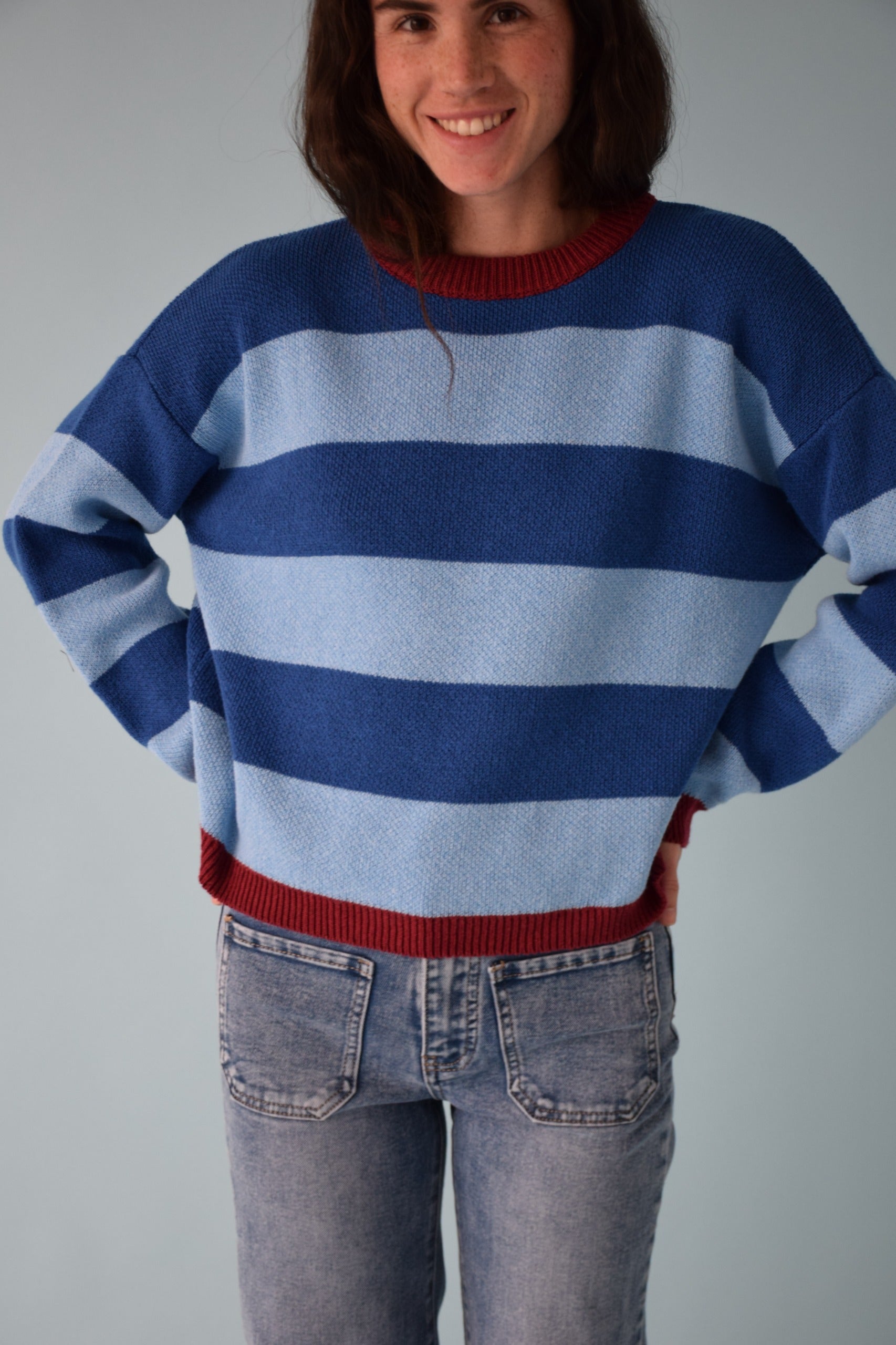 Alexia Jersey Blue Stripes