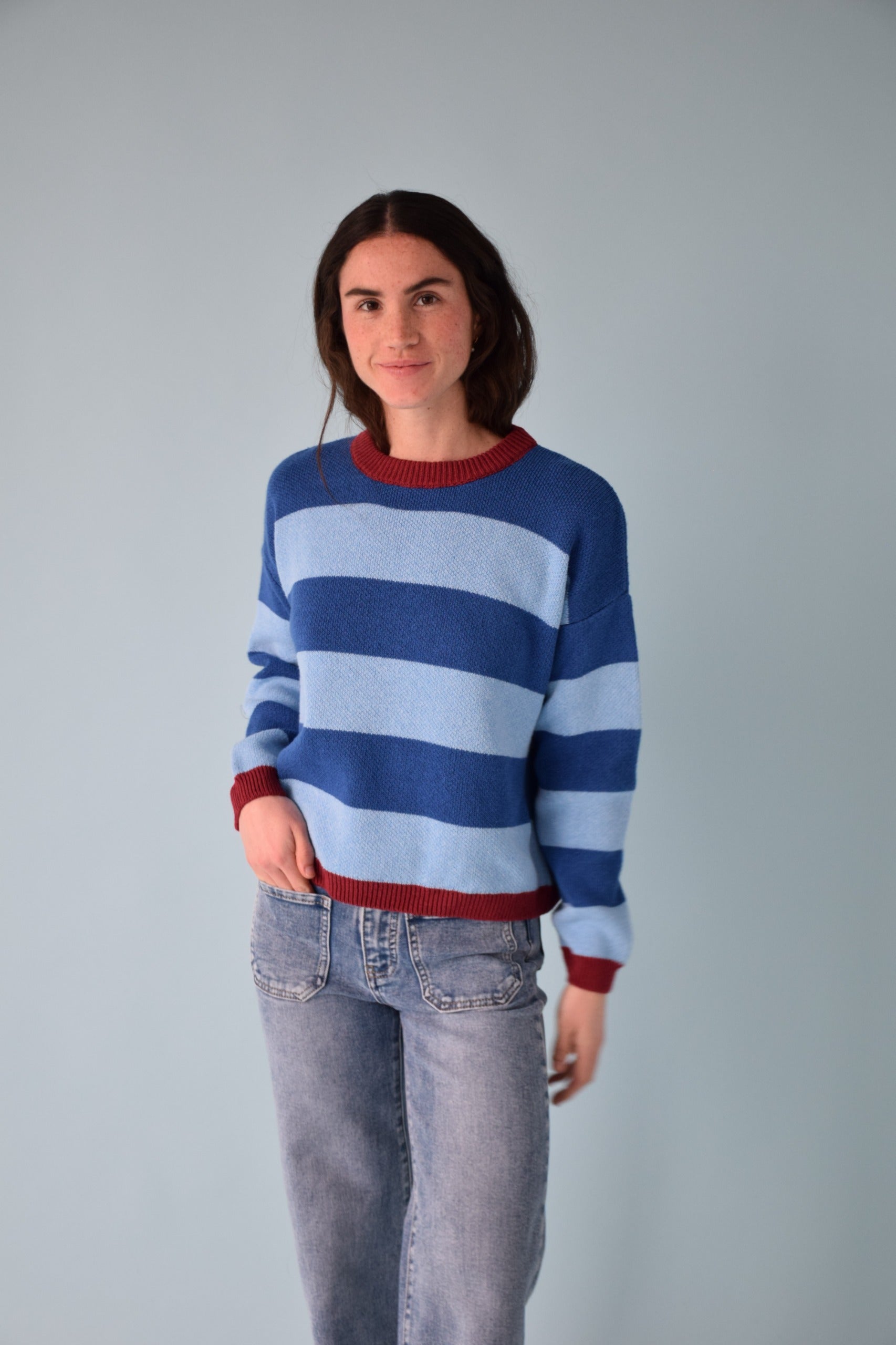 Alexia Jersey Blue Stripes